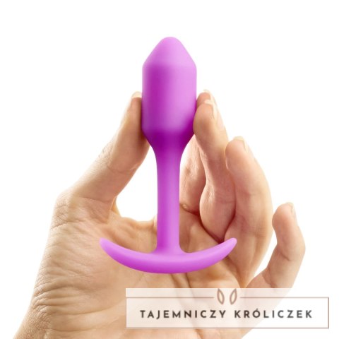 B-Vibe Snug Plug 1 Fuchsia silikonowy anatomiczny korek 54g B-Vibe