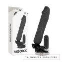 BASECOCK Pilotowany wibrator czarny 20 cm TPE z przyssawką i pilotem BASECOCK