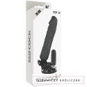 BASECOCK Pilotowany wibrator czarny 20 cm TPE z przyssawką i pilotem BASECOCK