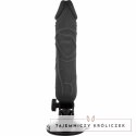 BASECOCK Pilotowany wibrator czarny 20 cm TPE z przyssawką i pilotem BASECOCK