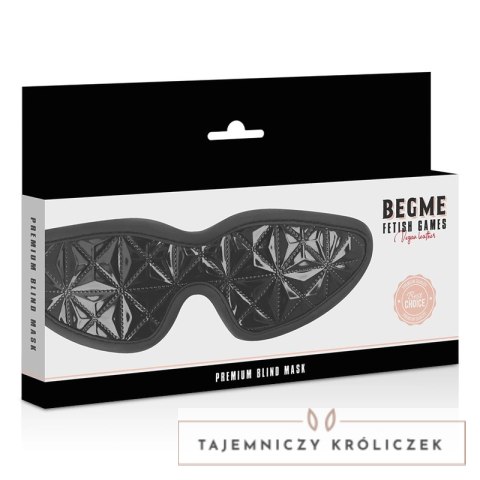BEGME Maska Zakrywająca Oczy Premium Black Edition Neoprenowa Podszewka BEGME