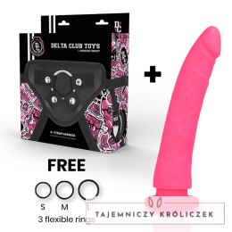 DELTACLUB Uprząż z silikonowym elementem 20 cm x 4 cm rożowy DELTACLUB