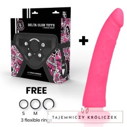 Delta Club Szelki z silikonową nakładką 23 cm rożowe - system uprzęży DELTACLUB