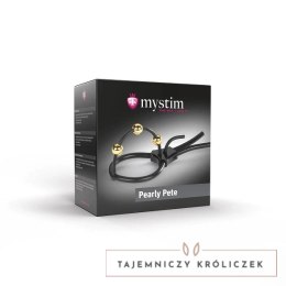 Mystim Pearly Pete - pętla do elektrostymulacji, regulowana, 3 złote kulki Mystim