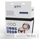 X RAY Uprząż z silikonowymi pierścieniami, regulowana, czarna X RAY