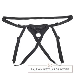 Sportsheets Dual Desires Uprząż Pasowa Podwojna Czarna, 2 O-Ringi Sportsheets