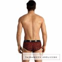 Anais Men Tribal Brief L - Czerwone figi z mikrofibry z wzorem zwierzęcym ANAIS MEN