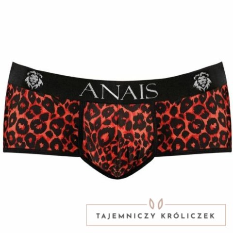Anais Men Tribal Brief L - Czerwone figi z mikrofibry z wzorem zwierzęcym ANAIS MEN
