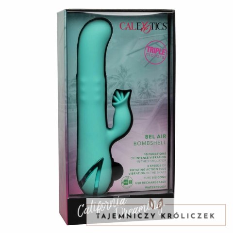 CalExotics Bel Air Bombshell zielony - masażer silikonowy, 10 trybow CALEXOTICS