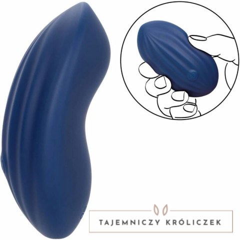 CalExotics Cashmere Velvet Curve Blue - Masażer silikonowy 10 trybow IPX7 CALEXOTICS