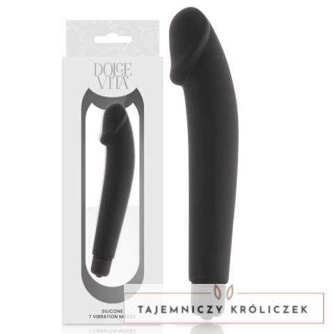 Dolce Vita Classic Black silikonowy model wibracyjny 7 trybow 158mm DOLCE VITA