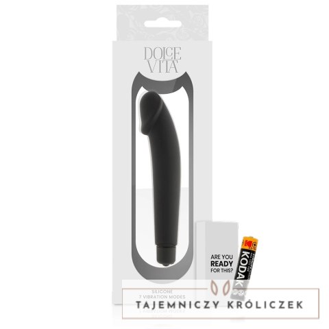 Dolce Vita Classic Black silikonowy model wibracyjny 7 trybow 158mm DOLCE VITA