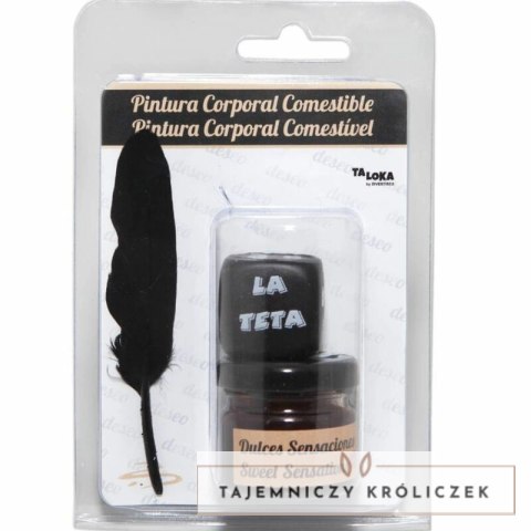Taloka Żyłowa Farba Jadalna Czekoladowa 30ml + Pędzelek i Kostka TALOKA