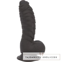 Addiction Ben Dong 18 cm Black - silikonowa anatomiczna forma, prążkowana Addiction