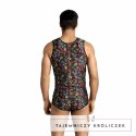 Anais Men Meksyk Top XL - bezrękawnik z modalu, kwiaty i czaszki ANAIS MEN