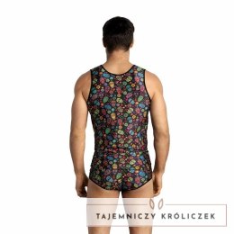 Anais Men Meksyk Top XL - bezrękawnik z modalu, kwiaty i czaszki ANAIS MEN