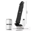 Basecock model pilot czarny 21 cm - wibrator z pilotem przewodowym TPE BASECOCK