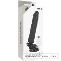 Basecock model pilot czarny 21 cm - wibrator z pilotem przewodowym TPE BASECOCK