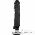 Basecock model pilot czarny 21 cm - wibrator z pilotem przewodowym TPE BASECOCK
