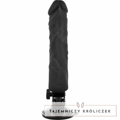 Basecock model pilot czarny 21 cm - wibrator z pilotem przewodowym TPE BASECOCK