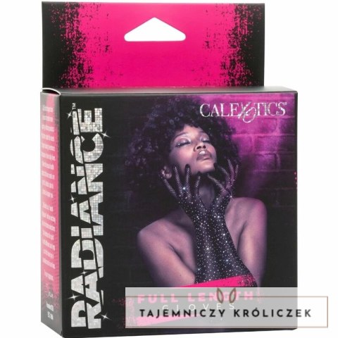 CalExotics Radiance Rękawice Siatkowe z Kryształkami Długie, Czarne, Uniwersalne CALEXOTICS