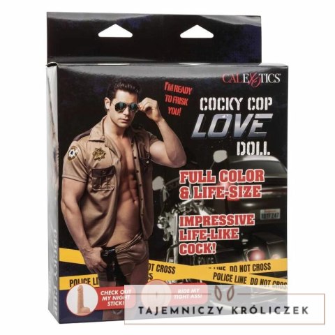 CalExotics Zaduha Model Cop - Lalka intymna męska, nadmuchiwana, 2 otwory CALEXOTICS