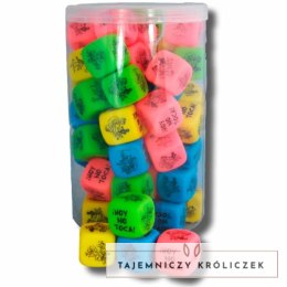 Diablo Picante Gra Kostki Fluorescencyjne Żołto-Zielono-Rożowo-Niebieskie 25mm DIABLO