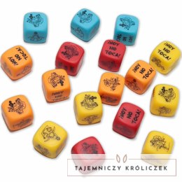 Diablo Picante Gra Kostki Fluorescencyjne Żołto-Zielono-Rożowo-Niebieskie 25mm DIABLO