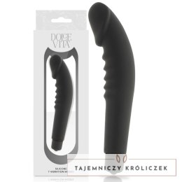 Dolce Vita Classic Black silikonowy model wibracyjny 7 trybow 158x31mm DOLCE VITA