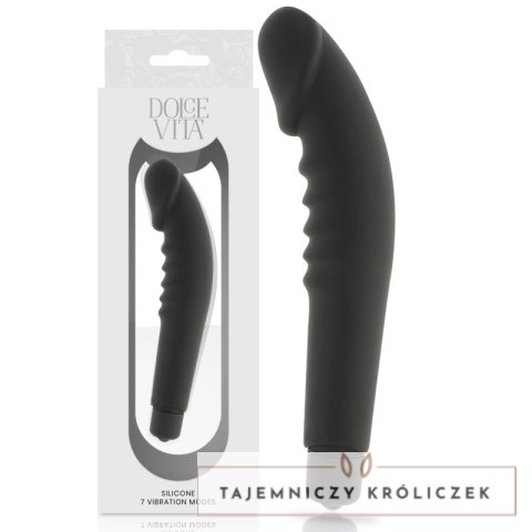 Dolce Vita Classic Black silikonowy model wibracyjny 7 trybow 158x31mm DOLCE VITA