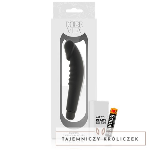 Dolce Vita Classic Black silikonowy model wibracyjny 7 trybow 158x31mm DOLCE VITA