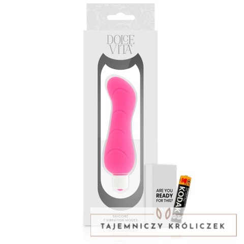 Dolce Vita G-Spot Pink - silikonowy model anatomiczny, 7 trybow, 122 mm DOLCE VITA