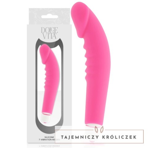 Dolce Vita Klasyczny Wibrator Rożowy Silikonowy 7 Trybow 158x31mm DOLCE VITA