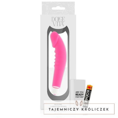Dolce Vita Klasyczny Wibrator Rożowy Silikonowy 7 Trybow 158x31mm DOLCE VITA