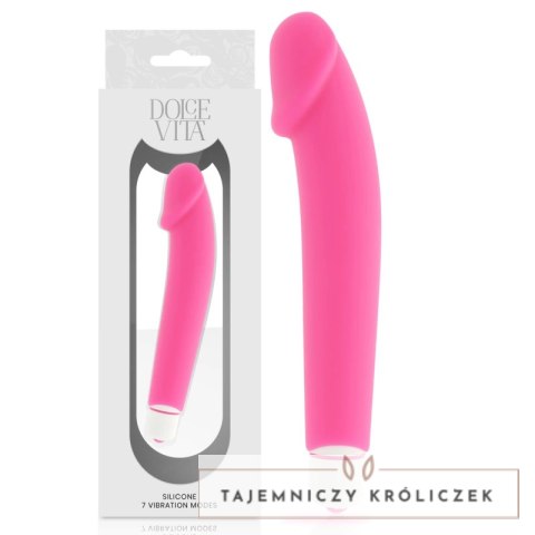 Dolce Vita Rożowy model silikonowy 7 trybow wodoodporny 158x31mm DOLCE VITA
