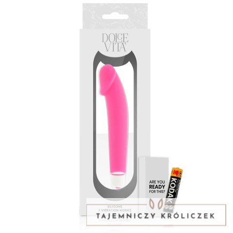 Dolce Vita Rożowy model silikonowy 7 trybow wodoodporny 158x31mm DOLCE VITA