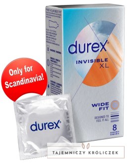Durex Invisible XXL ultracienkie prezerwatywy 8 sztuk szerokość 60 mm Durex