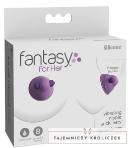 Fantasy For Her Zaciski Wibracyjne Ssące na Sutki Fioletowe 5,8cm Fantasy For Her