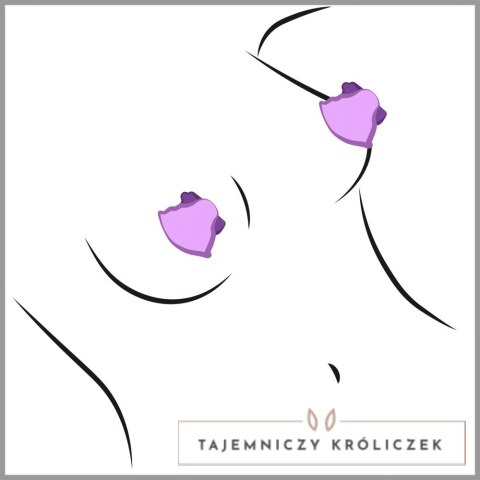 Fantasy For Her Zaciski Wibracyjne Ssące na Sutki Fioletowe 5,8cm Fantasy For Her