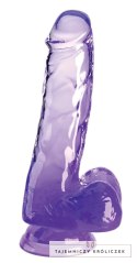 King Cock Clear Model 6'' Fioletowy Transparentny z Przyssawką 15 cm King Cock