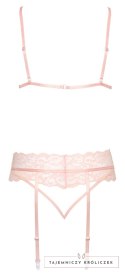 Kissable Komplet Bielizny Koronkowej Rose L/XL z Pasem do Pończoch Kissable