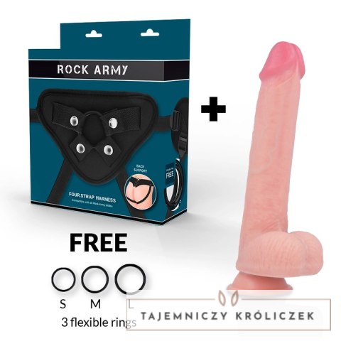 Rock Army Kingcobra 24 cm - Zestaw z systemem mocowania, silikon premium ROCK ARMY
