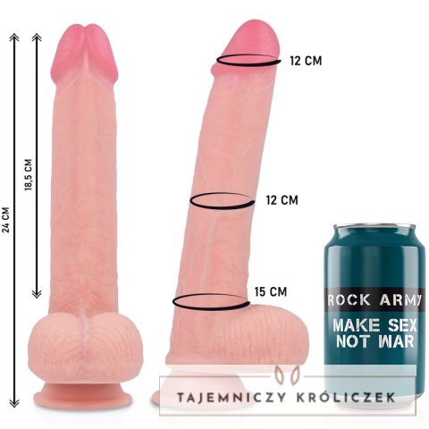 Rock Army Kingcobra 24 cm - Zestaw z systemem mocowania, silikon premium ROCK ARMY