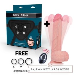 RockArmy Apache Zestaw Intymny z Pilotem, Silikon, Uprząż, 20,5 cm, Czarny ROCK ARMY