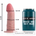 RockArmy Tiger 14 cm - system intymny z uprzężą, dwuwarstwowy TPE ROCK ARMY