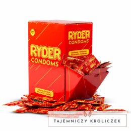 Ryder Prezerwatywy 144 szt. Standard Rozmiar, Powierzchnia Gładka, Lubrykant Ryder