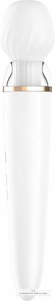 Satisfyer Double Wand-er Woman Masażer z wymiennymi nasadkami, biały Satisfyer