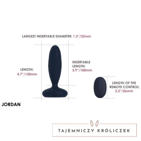 Svakom Jordan Navy Blue - Anatomiczny model z systemem ruchu i sterowaniem aplikacją Svakom