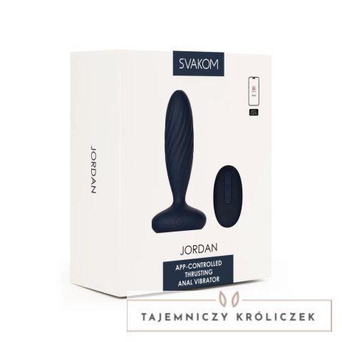 Svakom Jordan Navy Blue - Anatomiczny model z systemem ruchu i sterowaniem aplikacją Svakom