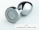 Crushious Borealis Metalowy Plug LED RGB Srebrny Medium 8,5 cm Crushious